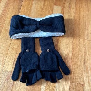Bear Paw headband and glove set NWOT